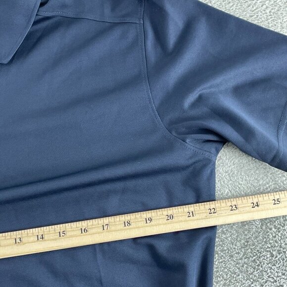 Clique Mens Navy Blue Polo Shirt L/G 100% Polyester Short Sleeve 2104 - Picture 6 of 8